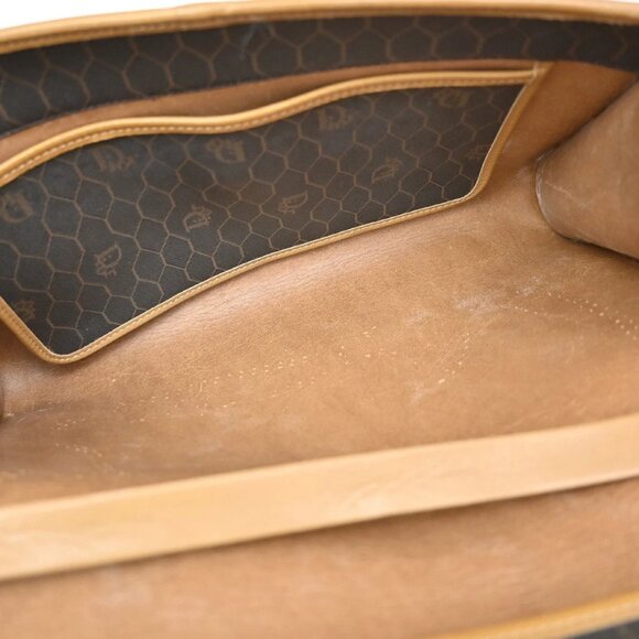 CHRISTIAN DIOR Logos Honeycomb Chain Shoulder Bag PVC Leather Brown Gold 69EF575 - Picture 11 of 13